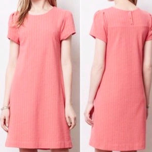 Maeve Diamond Print Coral Knit Sheath Dress